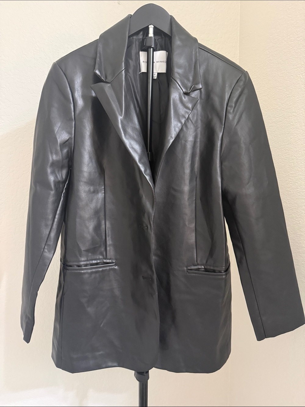 Rebecca Minkoff Sleek Black Leather Blazer